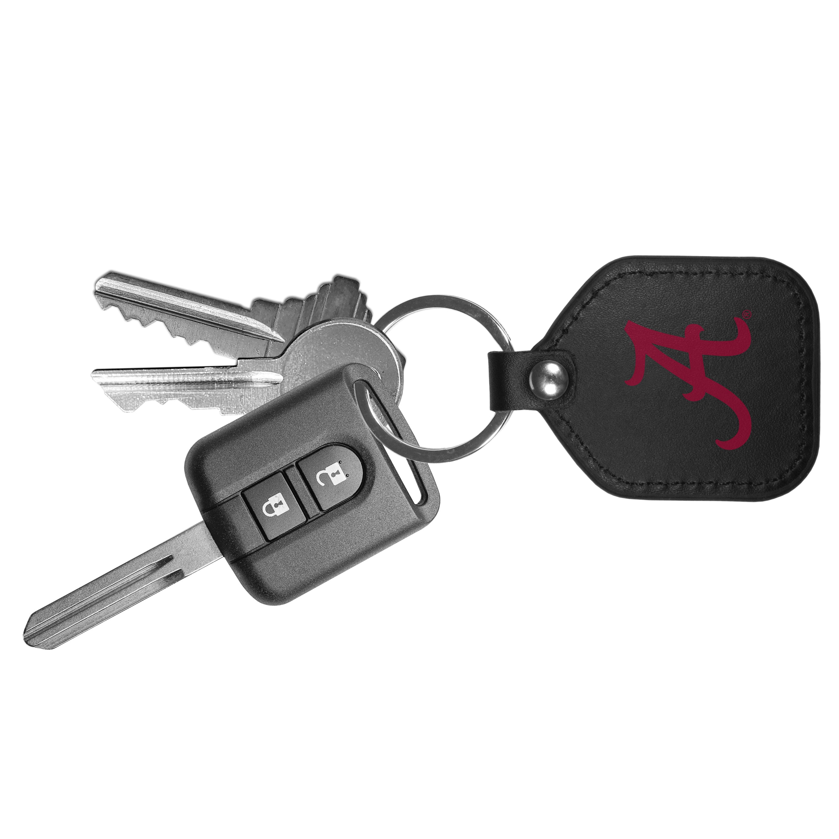 Alabama Crimson Tide Leather Square Key Chains