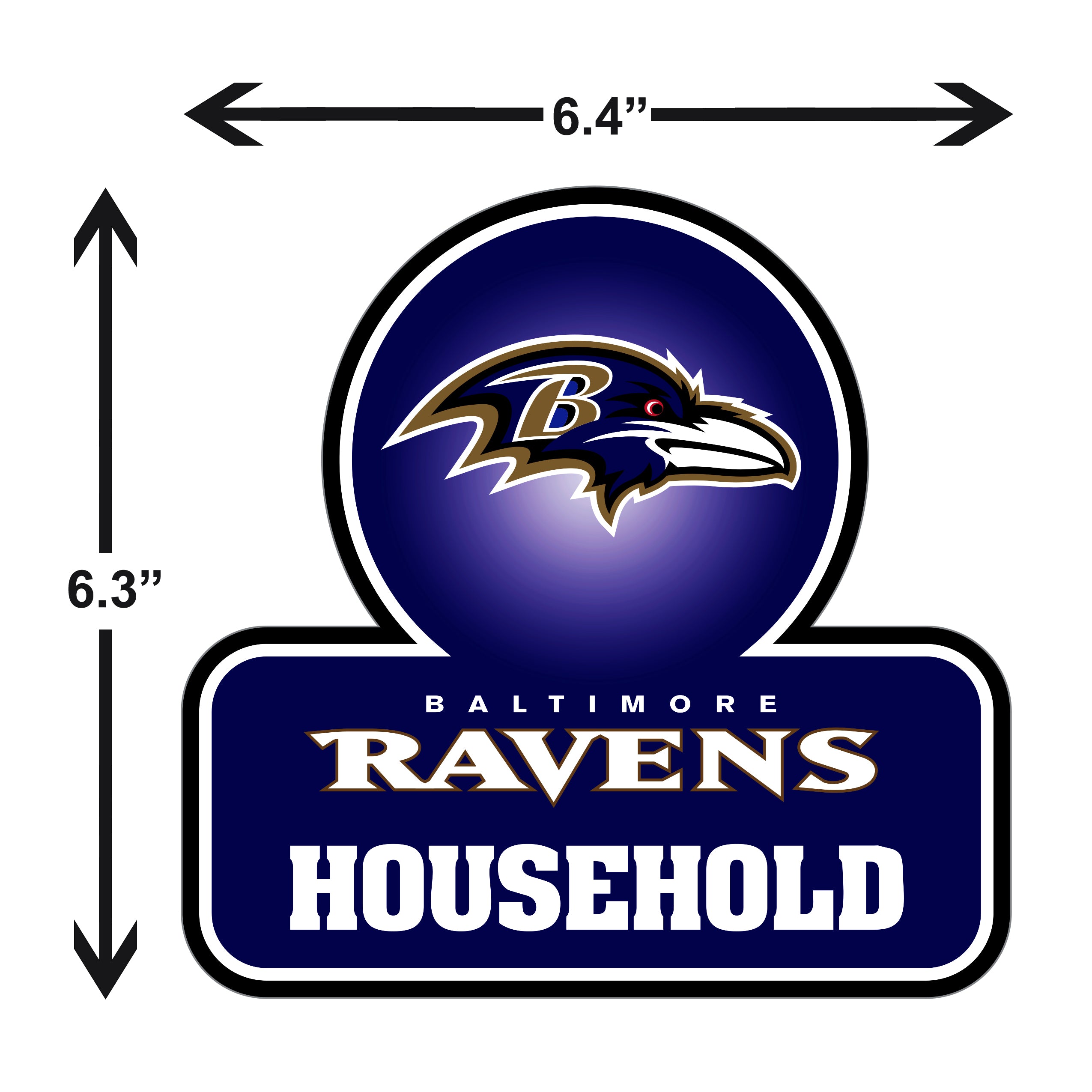 Baltimore Ravens Household Auto Decal