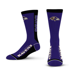 Baltimore Ravens MVP Crew Sock Large