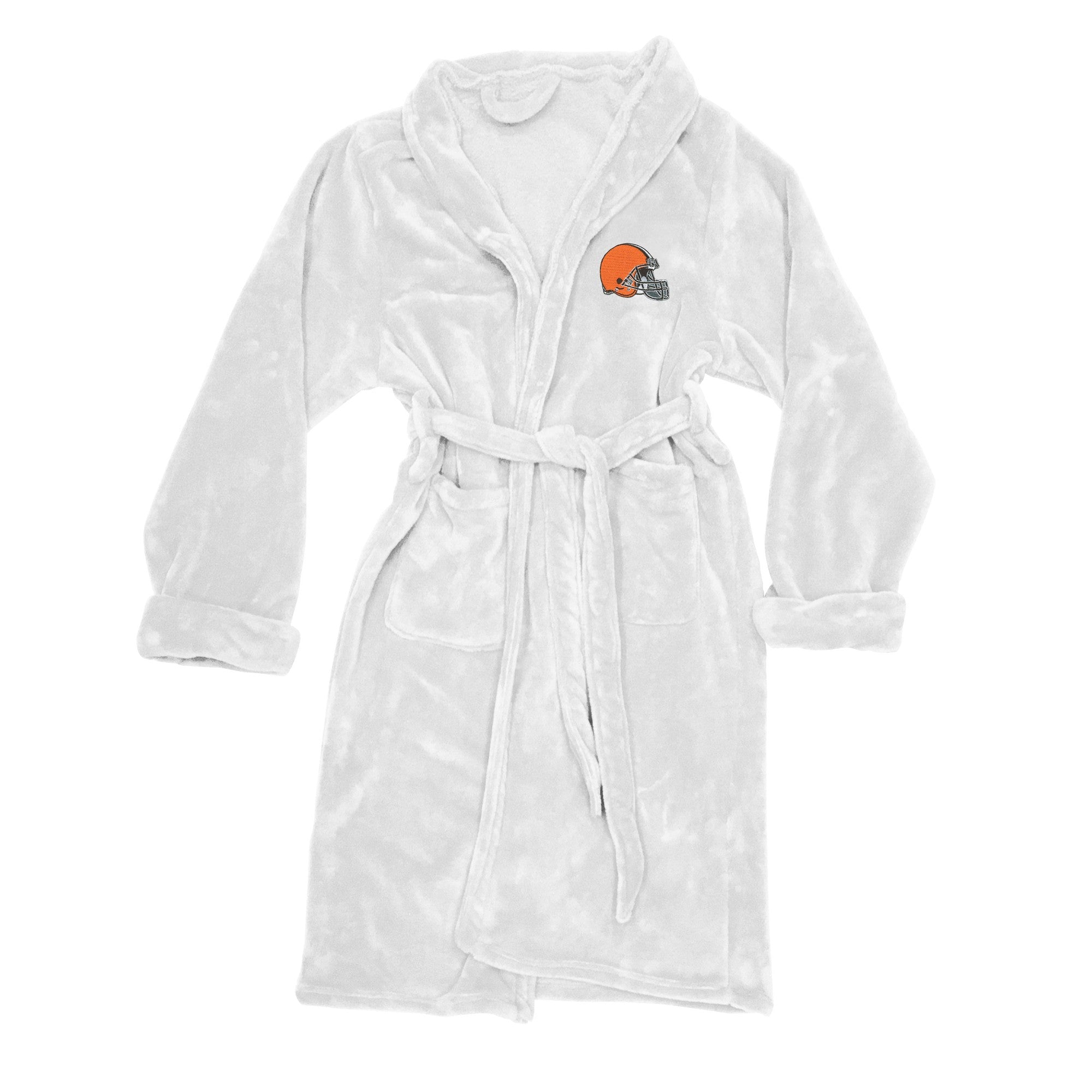 Browns Man L/XL Bathrobe-White