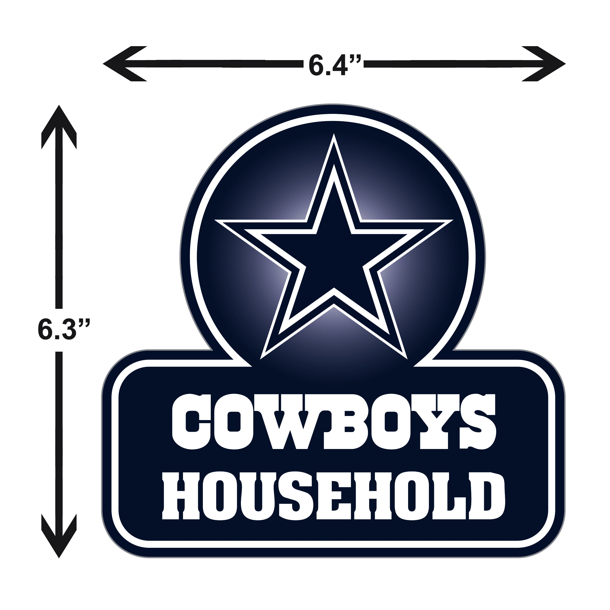 Dallas Cowboys Household Auto Decal
