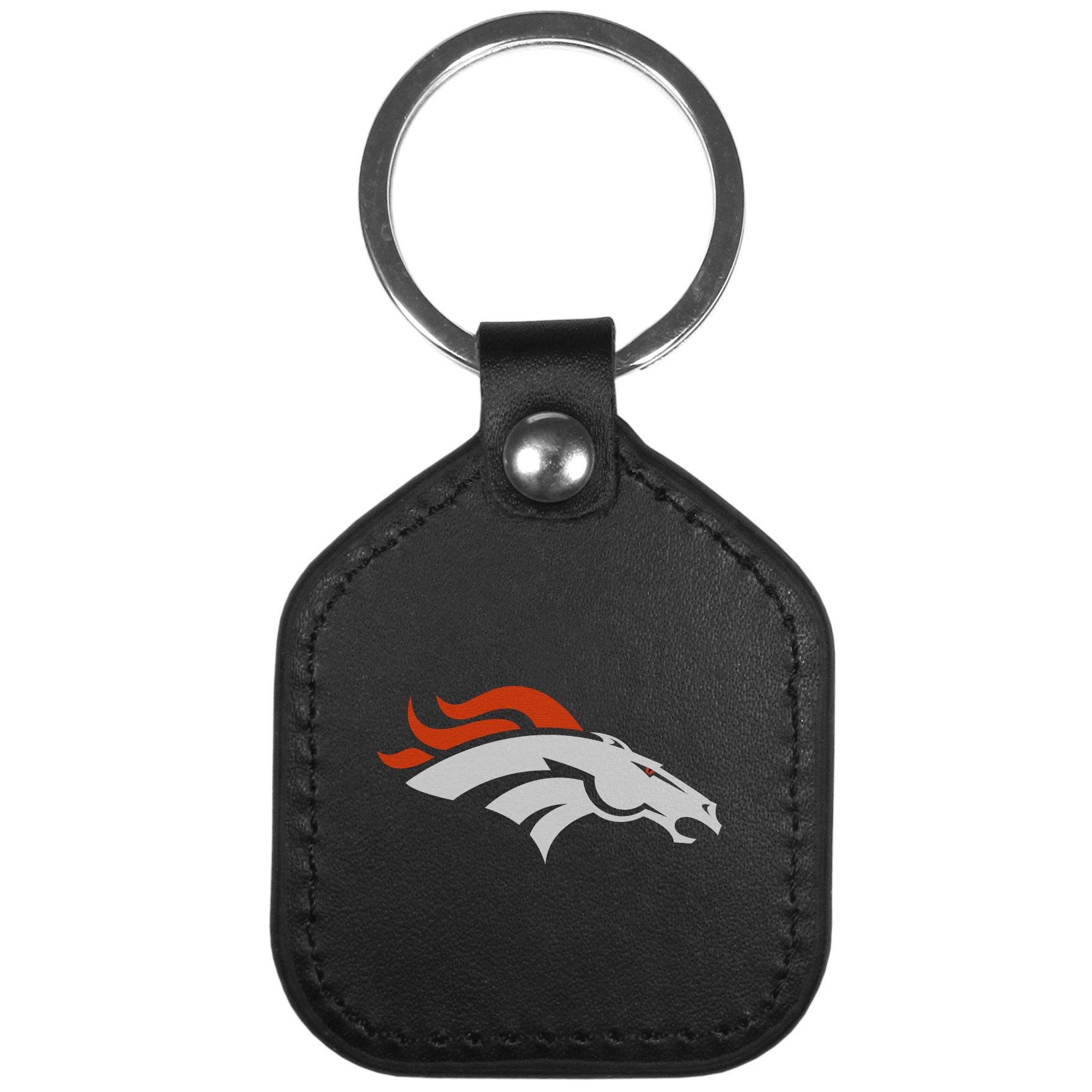 Denver Broncos Leather Square Key Chains