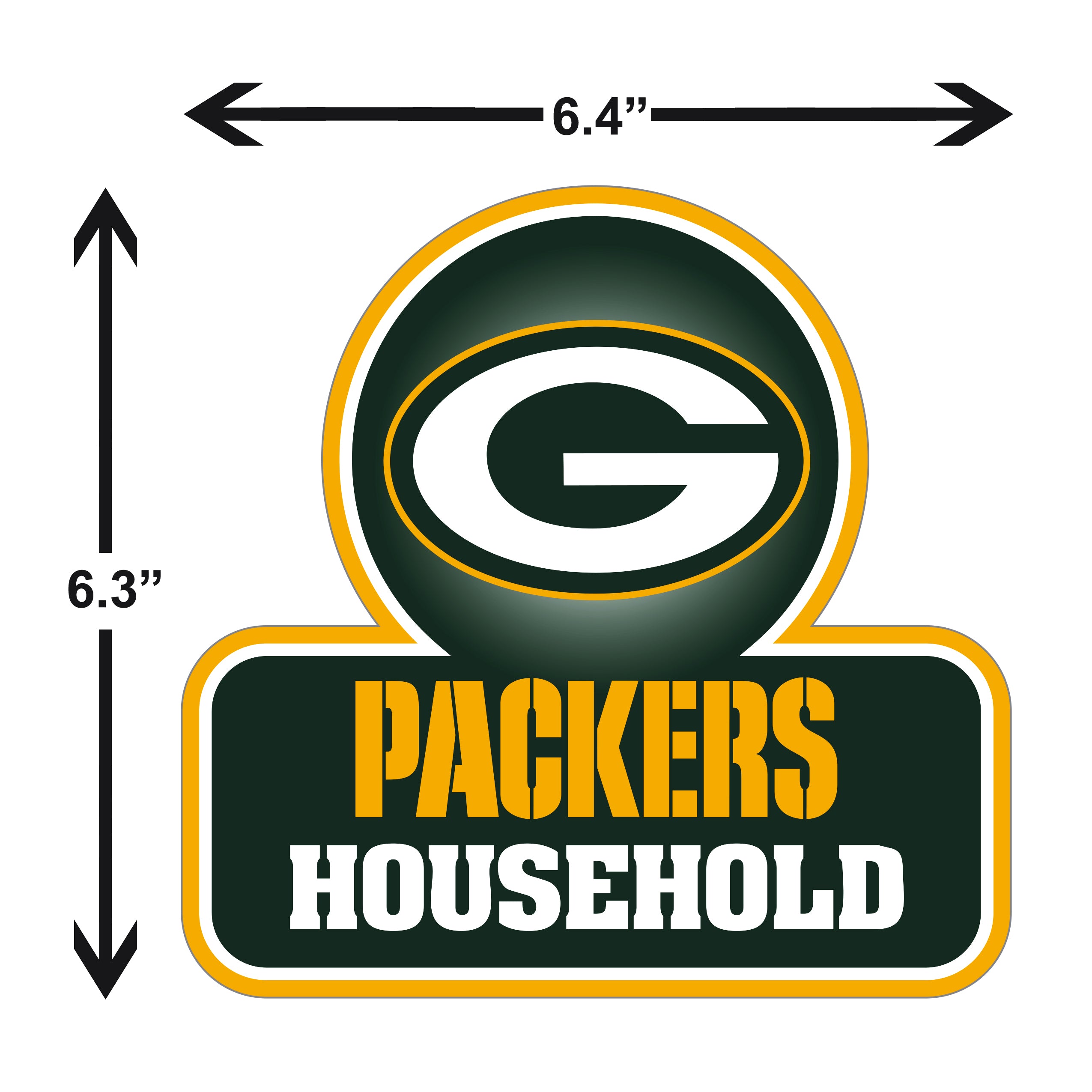 Green Bay Packers Household Auto Decal