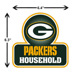 Green Bay Packers Household Auto Decal