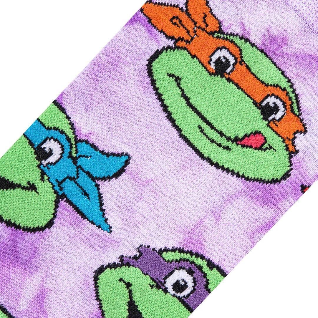 TMNT Heads Tie Dyed MEN'S CREW SOCKS