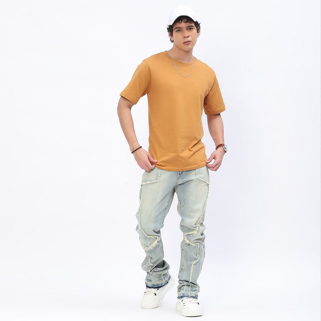 Men's Stone Wash Stacked Denim