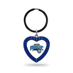 Magic Colored Rhinestone Heart Keychain - Royal