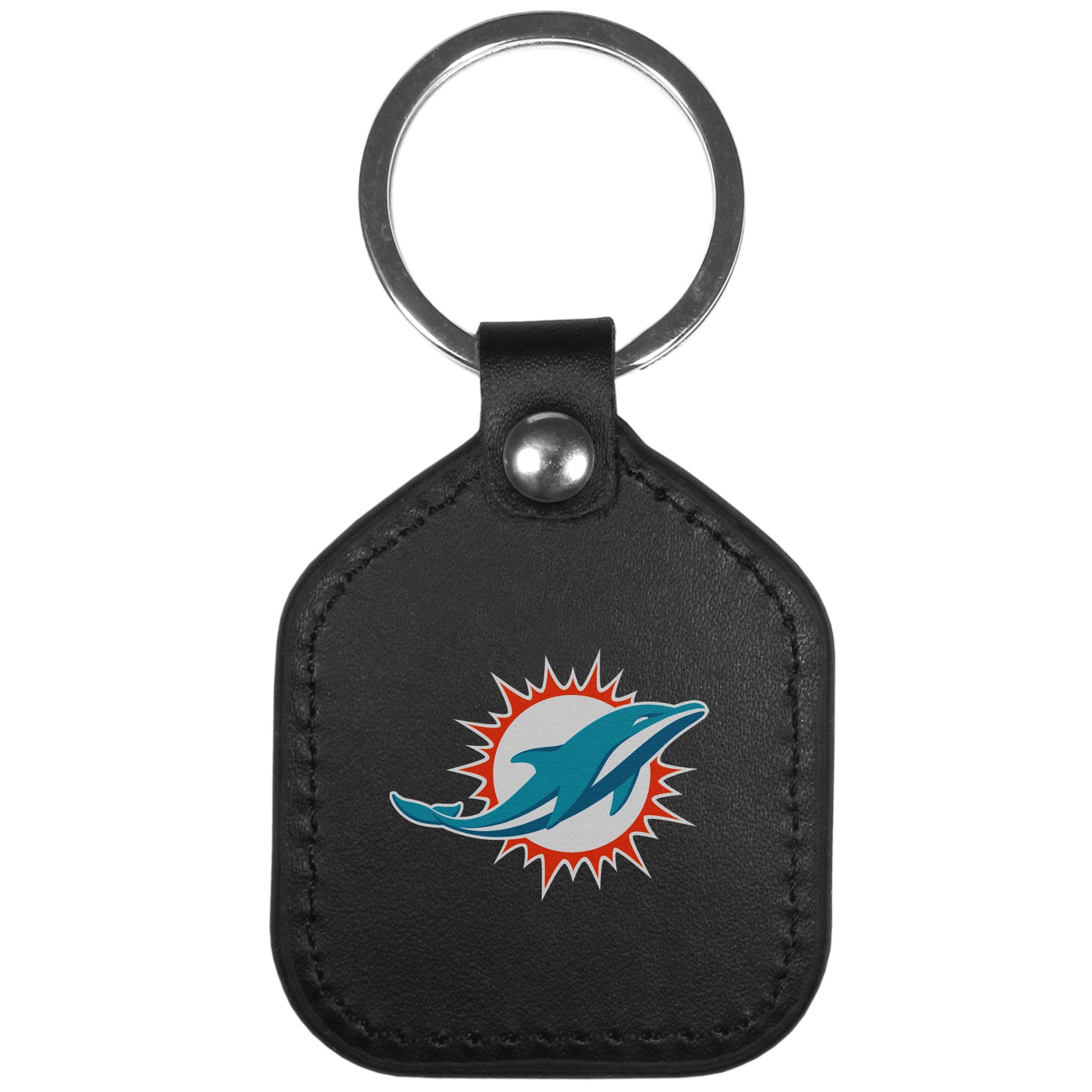 Miami Dolphins Leather Square Key Chains