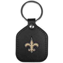 New Orleans Saints Leather Square Key Chains