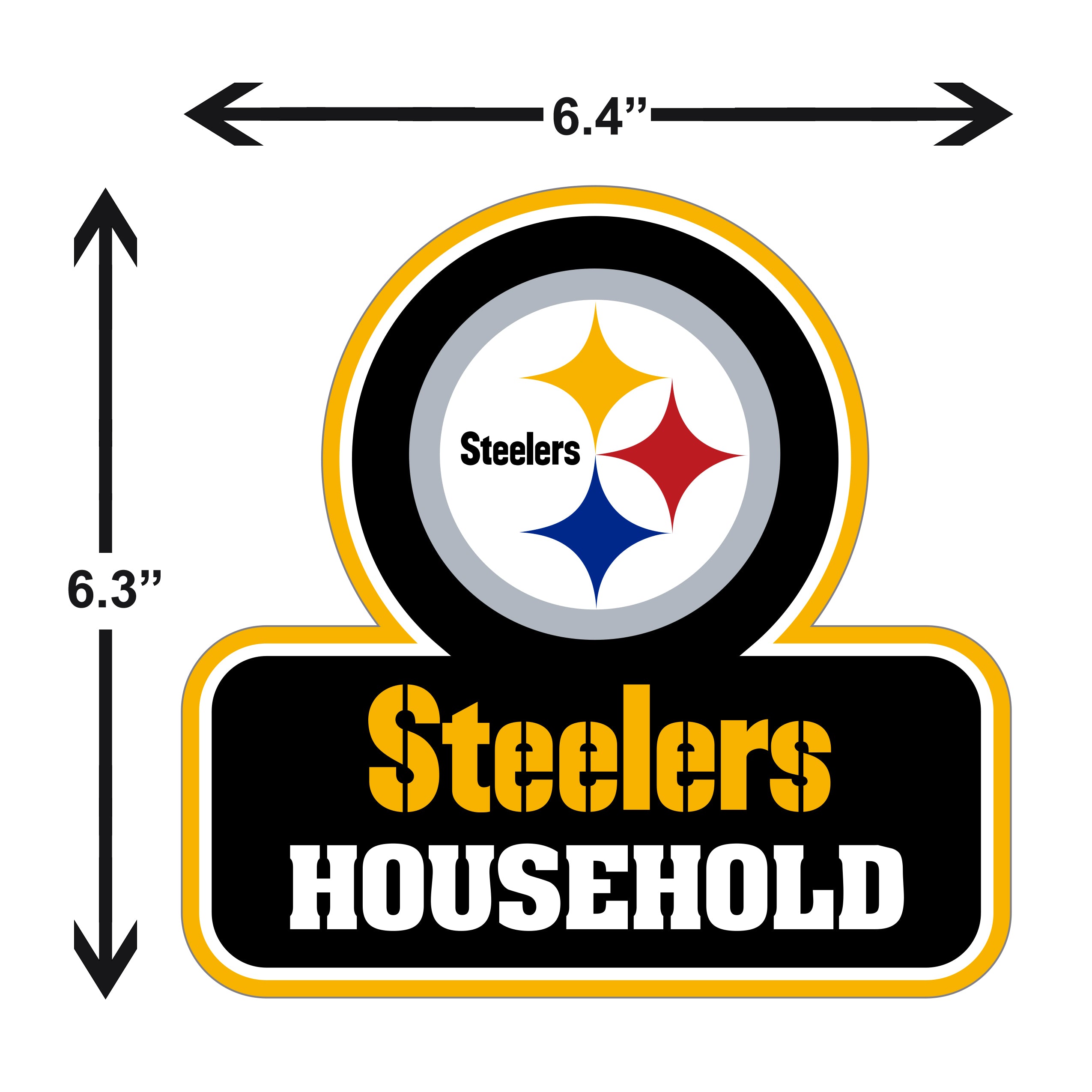 Pittsburgh Steelers Household Auto Decal