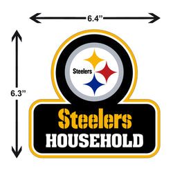 Pittsburgh Steelers Household Auto Decal