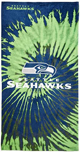 Seattle Seahawks Psychedelic Beach Towel